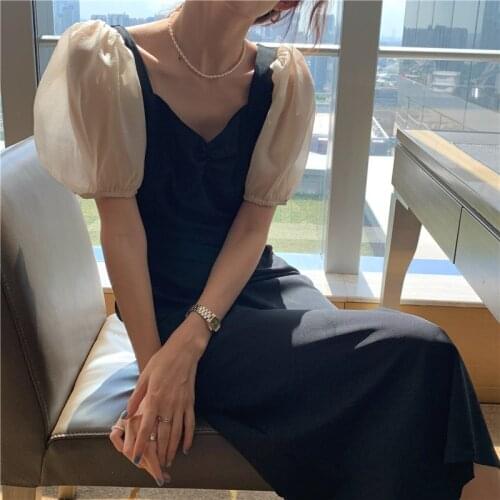 New Summer WomenS Dress 2021 Solid Dress Long Evening Female Vintage Maxi Party Beach Women Dresses Casual Light Prom