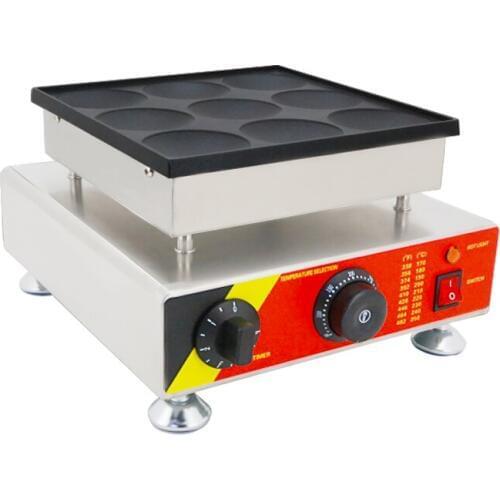 New 9pcs Poffertjes machine 8*8cm poffertjes grill pancake maker muffins machine for sale