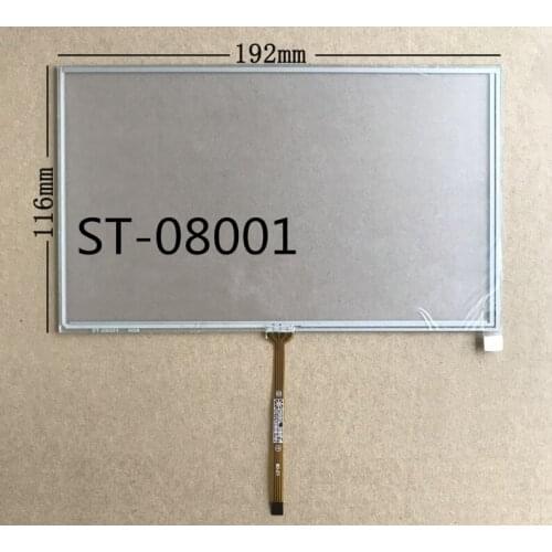 New 8 "4 wire resistance touch screen 192*116mm for car DVD navigation car touch board ST-08001