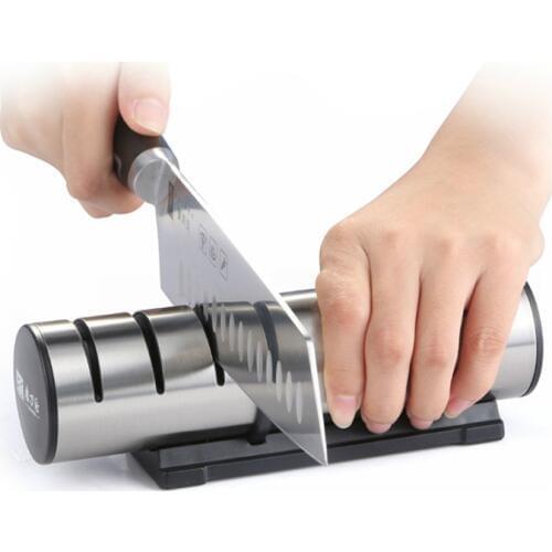 3 Slots Choice Knife Grinder Kitchen Knife Sharpener Professional Household Non-Slip Spyderco Kitchen Tools Mini Edc Knife MD11