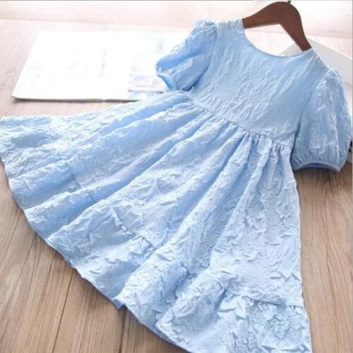 Girls summer new Boutique back hollow pearl princess dress baby girl dresses children clothes wholesale