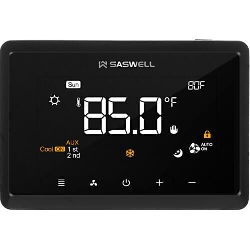 Wifi Programmable Thermostat with 4in Touchscreen Compatible with Alexa Google Home Stages Up to 3H/2C 2H/1C Heat Pump