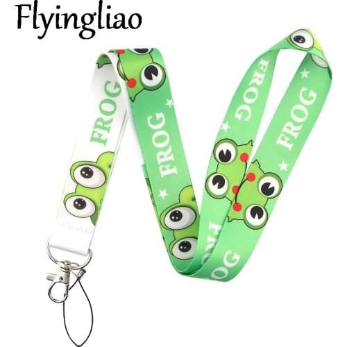 Cartoon Frog Lanyard for Keys Phone Cool Neck Strap Lanyard for Camera Whistle ID Badge Cute webbings ribbons Gifts Decorations