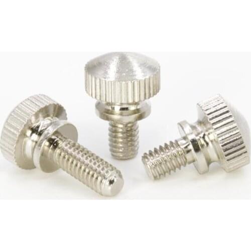 10pcs M3 Hand screw Knurled Copper nickel plating Handle screws Computer case bolts 6-16mm length