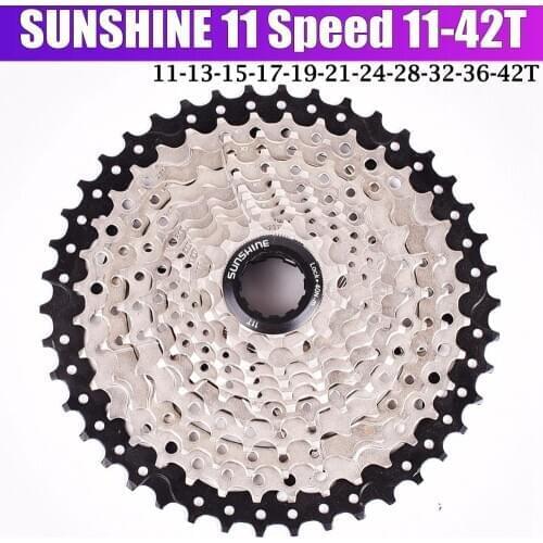 SUNSHINE 11Speed Freewheel MTB Mountain Bike Parts Cassette Freewheel Golden 11-42T 46T 50T for Parts XT M8000 SLX M7000 M9000