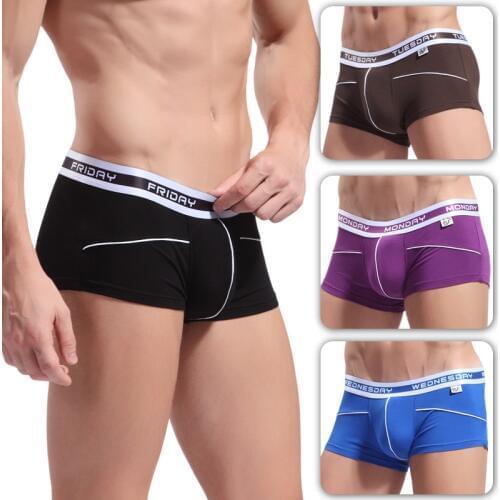 Lots Boxers 4 PCS 2017 Men Underwear Fashion Bamboo Gay Seamless Bulge Penis Pouch Trunk Low Waist U Convex New Boxers Shorts