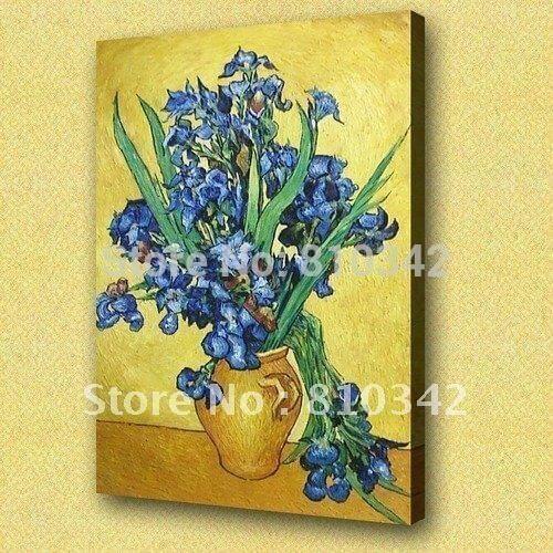 Van Gogh oil painting (Irises, Saint-Remy) flower paintings wall decoration U2VG05
