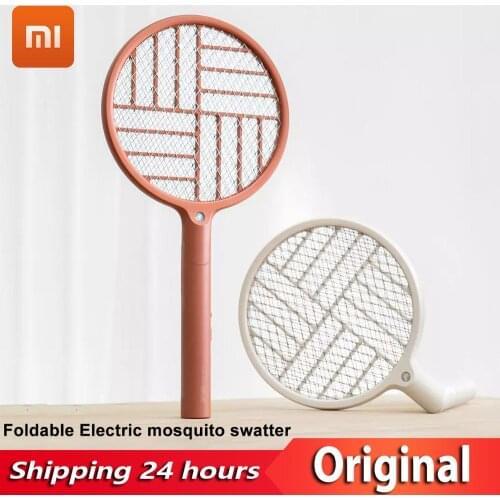 XIAOMI MIJIA Electric mosquito racket SOTHING Foldable Mosquito lamp USB rechargeable Handheld fly killer Swatter home product