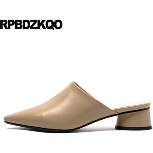 Block ladies size 33 4 34 high heels 11 43 pointed toe medium 10 42 big pumps fashion shoes 2019 luxury women sandals summer new