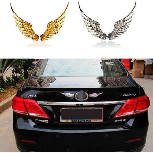 1 Pair Car Styling 3D Wings Car Sticker Car Accessories for Ford Focus Kuga Fiesta Ecosport Mondeo Escape Explorer Edge Mustang