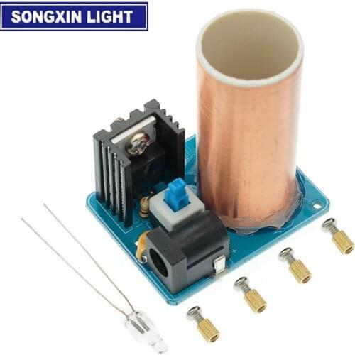 New SX BD243 Mini Tesla Coil Kit Magic Props DIY Parts Empty Lights Technology Diy Electronics BD243C DIY Mini Tesla Coil Module