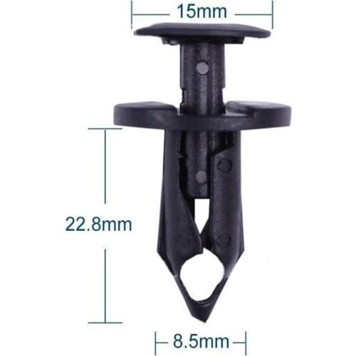 100 Pieces 8.5mm Hole Plastic Rivets Fastener Push Clips for Car Auto Fender