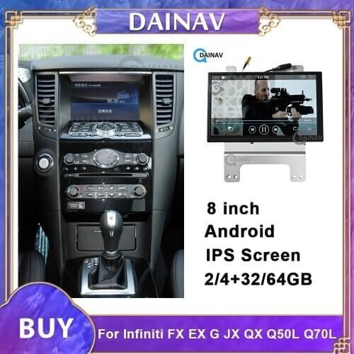 8inch Universal Car DVD Player GPS Navigation For Infiniti FX EX G JX QX Q50L Q70L Android car stereo autoradio