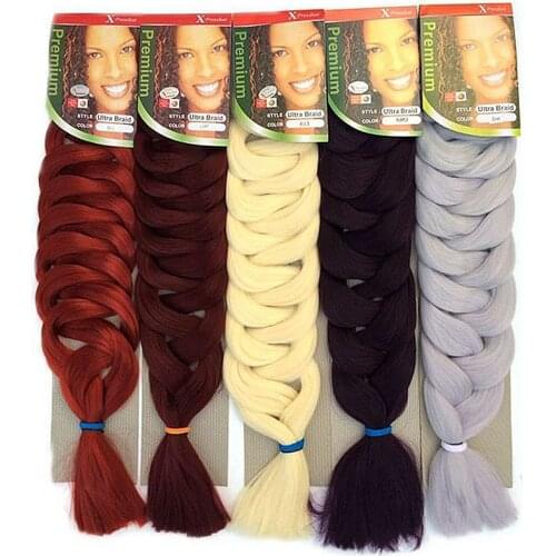 82 Inch Xpression Jumbo Braiding Hair Accessories 165g Pre Stretched Synthetic Hair Extensions For Women Box Braids