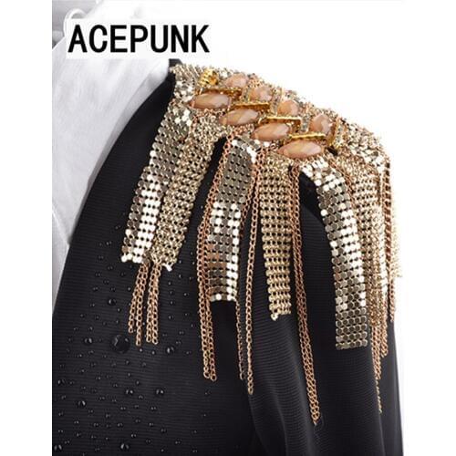 ACEPUNK Gold Brooches For Clothes