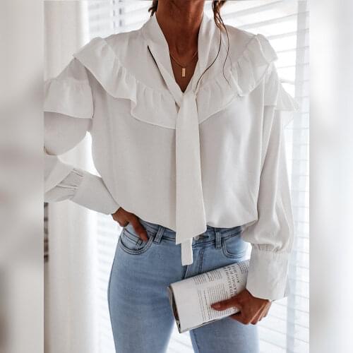Женские белые рубашки DBHFYK China At AliExpress