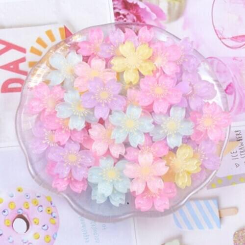 ZOCDOU 5 Pieces Resin Cherry Blossom Small Statue Little Figurine Crafts Figure Ornament Miniatures