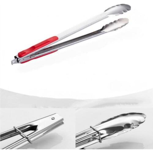 Hot Stainless Steel Kitchen Tongs Tools Cooking Tongs, Barbecue Cooking Salad Grilling Frying Kitchen Tool /1PCS