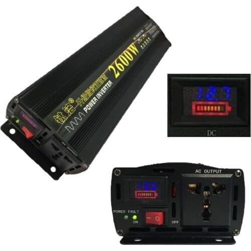 Inverter 12V 220V 2600W 24V Dc To 220V Ac Pure Sine Wave Voltage Converter 12 220 Power Car Micro Inverter
