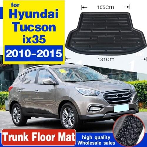 Accessories For Hyundai Tucson IX35 2010-2015 Rear Trunk Cargo Boot Mat Liner Tray Floor Carpet 2014 2013 2012 2011