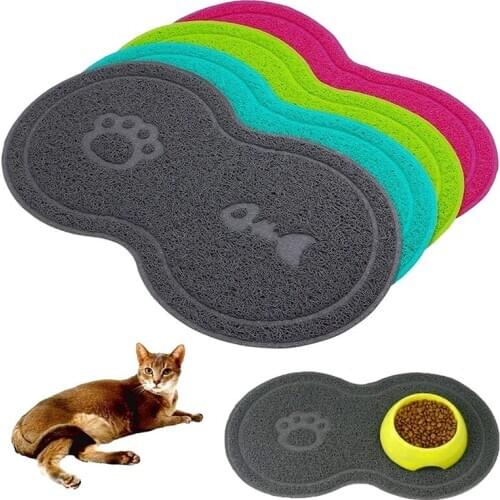 PVC Placemat Cat Bowl Mat Dog Pet Feeding Water Food Dish Tray Clean Floor Dropshippping