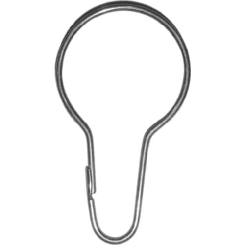 Lot of 100 iron Shower Curtain Hooks Rings Pear Clips - Free Shipping