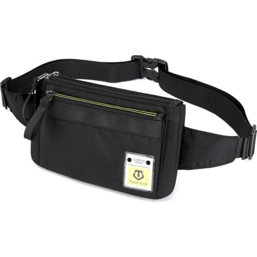 Mens Fashion Sling Waist Bags with Zipper Waist Bag Soft Sports Bag Male Brand Crossbody Hiking Cell Phone Pocket Chest Bags New