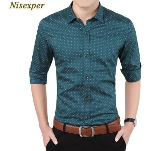 Mens Shirt New Fashion Spring Male Social Shirt Cotton Good Quality Solid Slim Fit Mens Casual Men Shirts Plus Size 5XL