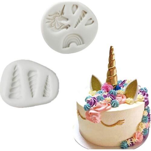 Unicorn soap silicone mold chocolate fudge cake decoration tools baking utensils