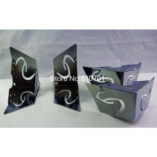 Set Metal Furniture Cabinet Legs Tea Table Bed Chair Sofa Leg Feet 4pcs 2.1"