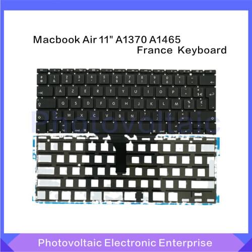New FR French France Keyboard with Backlight For Macbook Air 11.6" A1370 A1465 2011-2015 Years