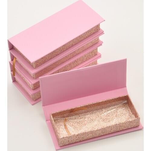 Wholesale false eyelash packaging box lash boxes package custom logo 25mm mink lashes strip magnetic case faux cils bulk vendors