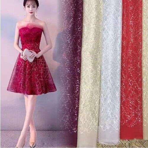 Multicolor 3MM Sequin Voile Fabric DIY Craft Making Cloth Material For Dress Important Occasion 5yards/lot Free Shoping