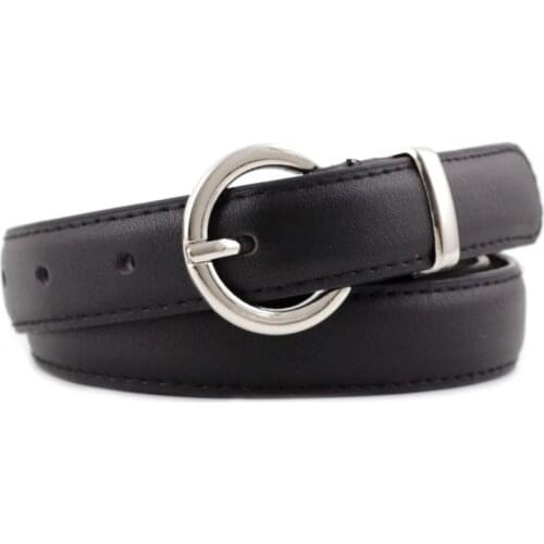 TJ-TingJun Belt Waistband Young Students Korean Style Faux Leather Needle Buckle Decoration Versatile Girl Pants Round Belt C881