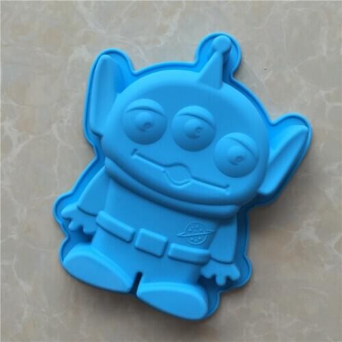Cartoon Character Silicone Cake Mold Three-Eye Cartoon Baking Tray Mold XG516