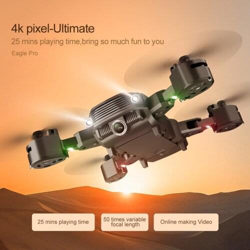 Foldable WIFI RC Drone 2.4G 4K/500W HD Camera Live Video Real-Time Altitude Hold One Key Return Quadcopter for Training