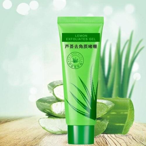 Aloe Deep Cleansing Exfoliating Peeling Gel Cleanser Gel Smooth Care Scrub Deep Exfoliating Moisturizing Cleaner60ml Skin H3N6