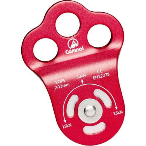 30KN Triple Attachment Pulley / Hitch Climbing Arborist for 13mm Rope Rigging Aerial Tools Camping Hiking Climbing Accessories