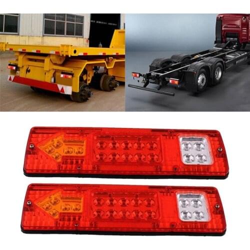 1 pair 12V LED Rear Tail Lights Lamp 19LED 5 Function for Trailer Truck Car Caravan LED Rear Tail Light