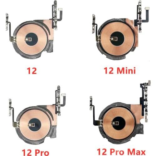 Replacement Part Charger Wireless Charging Induction Coil NFC Compass Module With Volume Button Flex Cable For iPhone 12 Pro Max