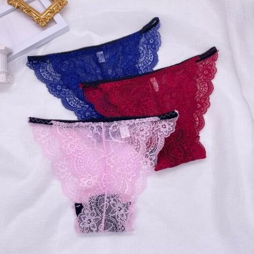 Woman Underwear Sexy Lace Breathable Soft Lingerie Female Briefs Panty Transparent Floral Girl Underpants