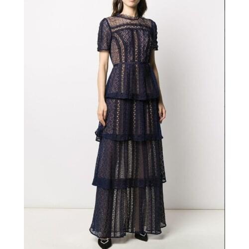 2020 New arrive dark blue women dress