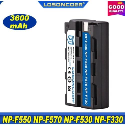 100% Original LOSONCOER NP-F550 NP-F570 NP-F530 Battery For Sony CCD-RV100 CCD-RV200 CCD-SC5 CCD-SC6 CCD-SC55 CCD-SC65 CCD-TRV66