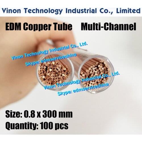 100pcs/set each size) Multi-Channel Brass Tube and Copper Tube 300mm Long. EDM Tube Electrode Multihole type 0.4mm to 1.0mm