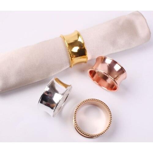 12PCS metal alloy round napkin ring for wedding banquet prayer family gathering table decoration decoration free shipping