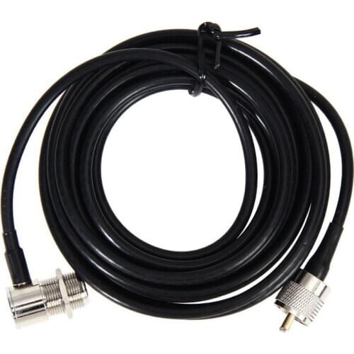 16ft RG58 PL259 UHF to SO239 Connectors for Car Radio Mobile Antenna Mount Cable