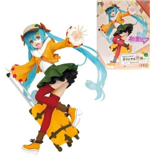 18 Cm Bandai Hatsune Miku Renewal Luggage Autumn Clothes Anime Figure Adult Doll Model Decoration Birthday Toy Christmas Gift
