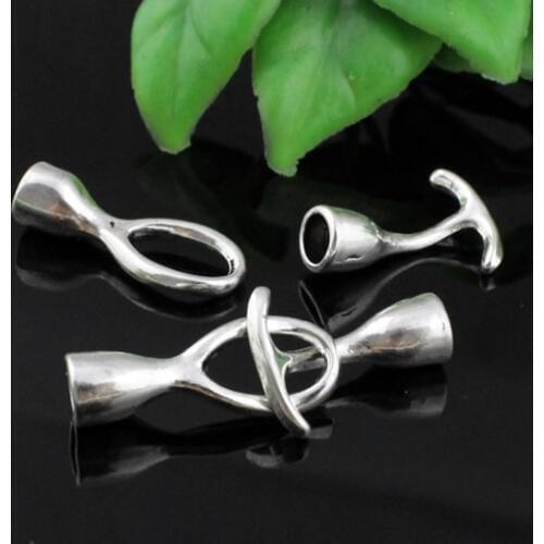 50sets/lot Antique Silver Fold Over Lobster Clasp For Necklace Bracelet Chain DIY Jewelry Accessory 36x14mm,fit:5mm K04258