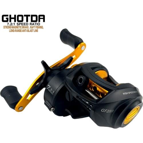 7.2:1 High Speed Baitcasting Reel Casting Fishing Magnetic Brake System MAX Drag 8KG Saltwater Fishing Reel