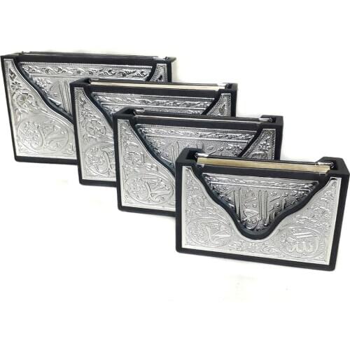 925 Sterling Micron Silver Plated Quran Wooden Box Gifts Hand Made High Quality Muslim Book Set Islamic Luxury decoration Eid